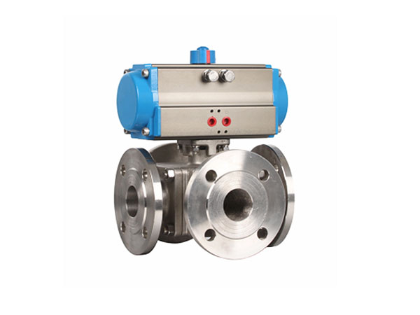 Q646F氣動四通球閥