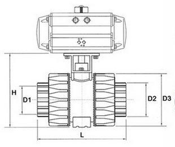 Q611S氣動(dòng)塑料球閥(圖1)